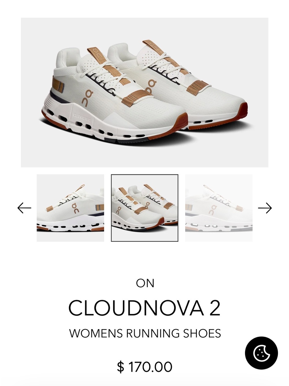 On Women’s Cloudnova 2 Sneaker, Ivory/Sphinx, Size 7.5